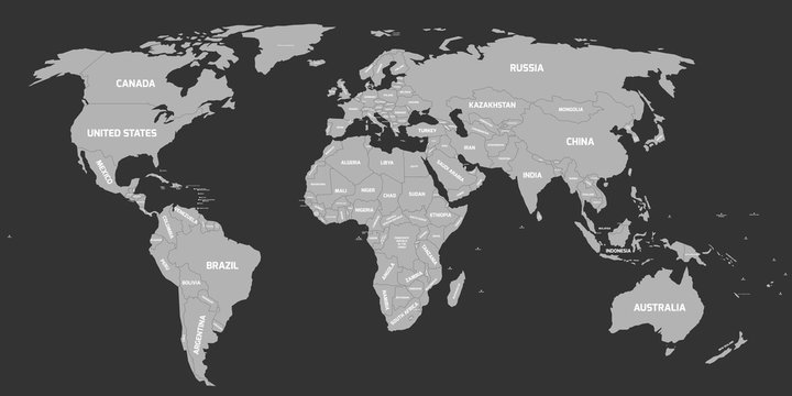 World map with garden regions